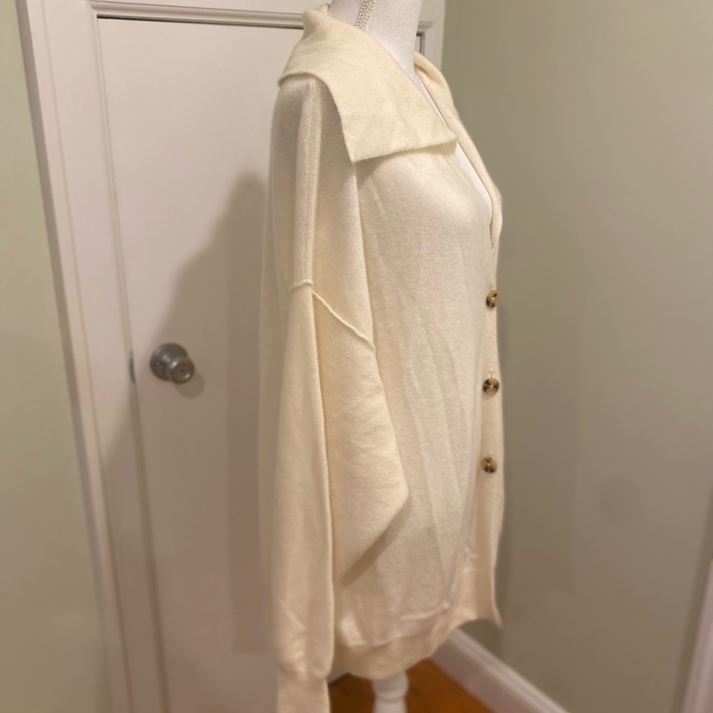 New Free People Swim Too Deep Cashmere Oversized Cardigan Sweater M - Picture 8 of 11